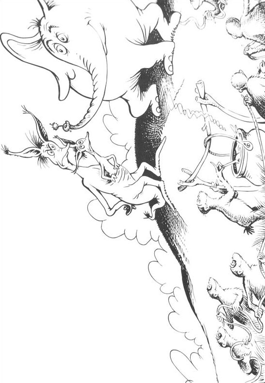 Plansa de colorat cu Horton Dr. Seuss 40 35